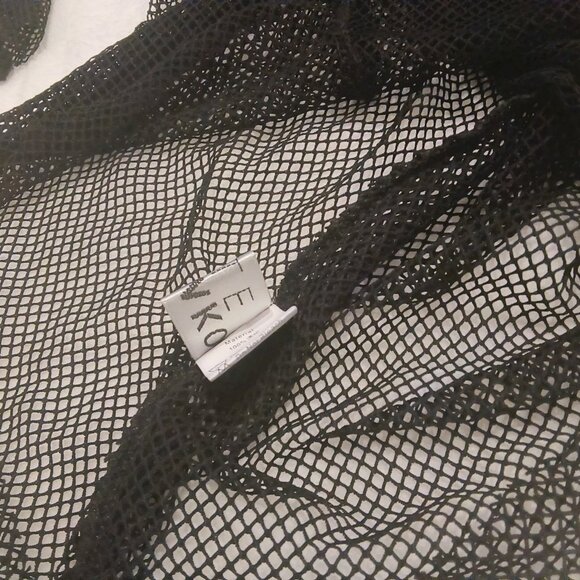 Kate Hewko 💗 Womens Long Sleeve Higher Neck Black Mesh Top 💗 - Picture 13 of 14